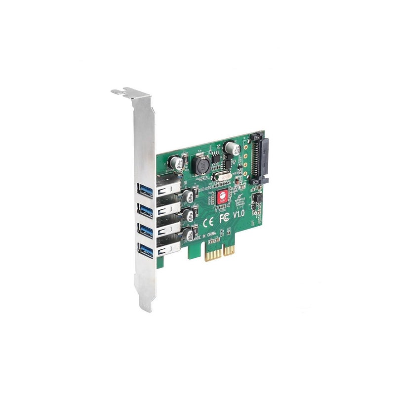 SIIG Dual Profile USB 3.0 4-Port (5Gbps) PCIe 2.0 Host Expansion Card Adapter for Windows Desktop PC (JU-P40A11-S1) - Image 4